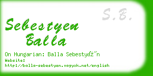 sebestyen balla business card